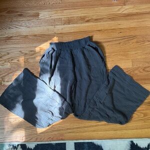 Faherty Dream Cotton Gauze Wide Leg Pant